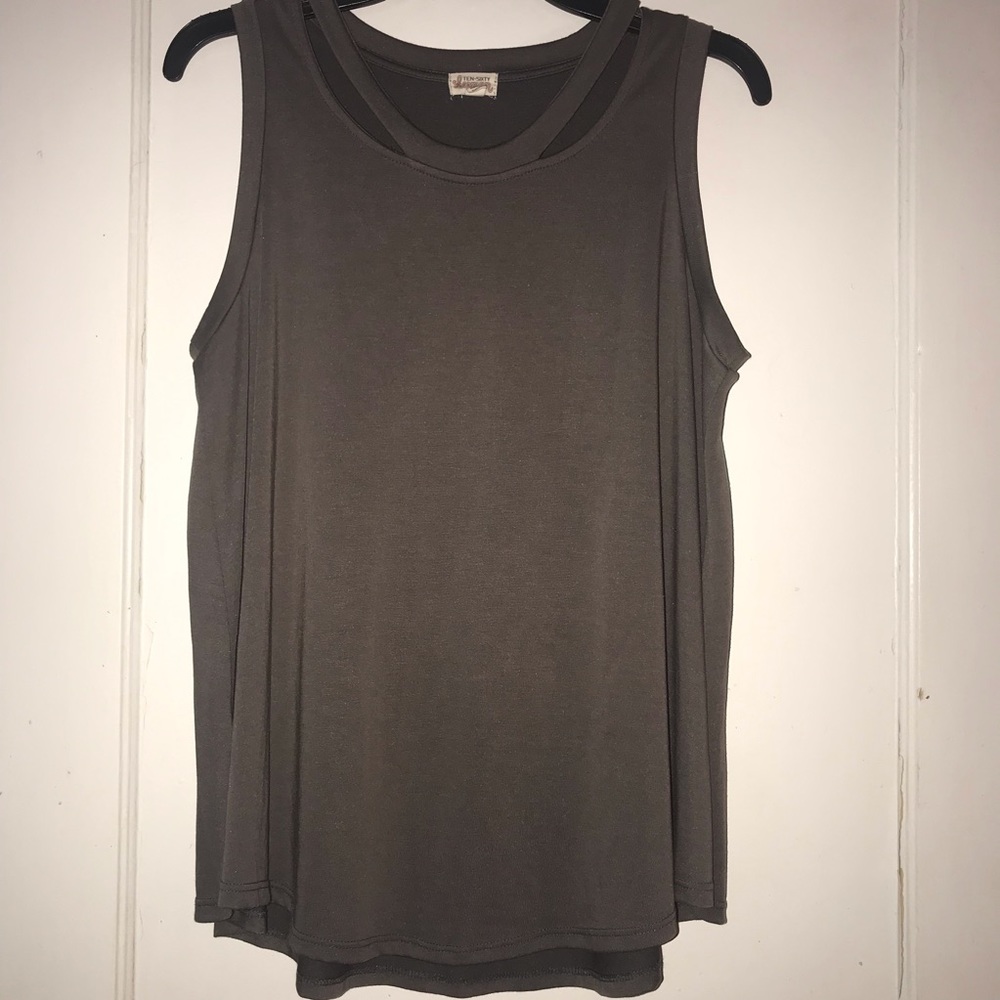 Tank Top with cut out detail. Lightweight. Worn 1x